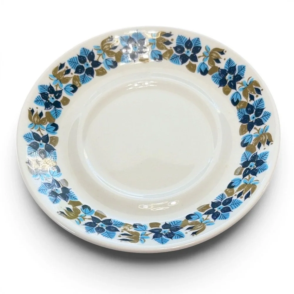Vintage Figgjo‎ Flint Turi Gramstad Oliver Teacup Saucer Set Norway Blue Floral